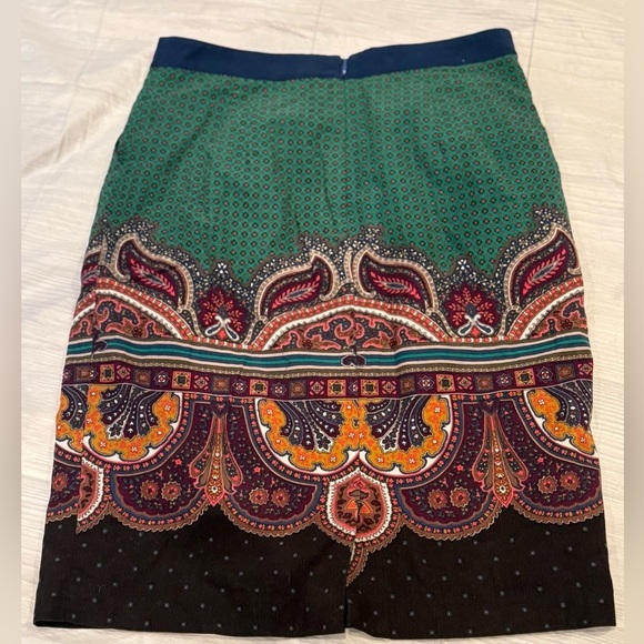 Edme & Esyllte Antropologie Womens Pencil Skirt Corduroy Paisley Size 4 - Picture 5 of 5
